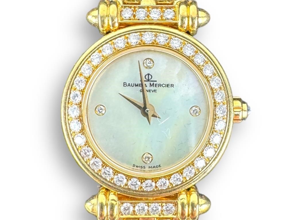 Baum & Mercier 18K Gold & Diamond Ladies Watch
