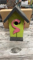 Pink Flamingo Bird House