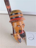 HAND CARVED WOODEN PIPE.