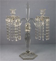 Pressed Glass Candelabra by Fostaria