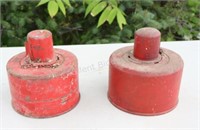 1940's Leak Proof Road Flare Containers w Caps