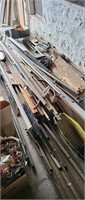 Assortment of wood and scrap metal