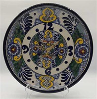 Talavera Pottery Multi-Color 12in Wall Clock