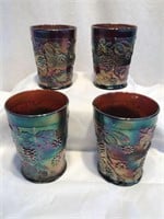 Northwood "Grape/Cable" Amethyst Glass Cups