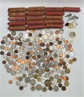 Assortment of US National and Foreign Coins