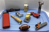 Tray lot of novelty butane lighters includes a