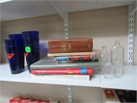 Cups, books and bottles