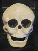 MINIATURE CAST IRON SKELETON HEAD, NEAT