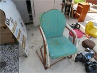 Pair of Vintage Green Lawn Chairs