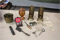 Assorted Vintage Items Including Binoculars,