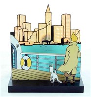 Lampe en bois Tintin New York (Trousselier)