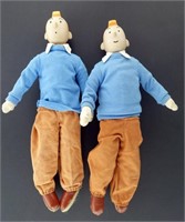 Lot de 2 poupées Tintin (Gund)