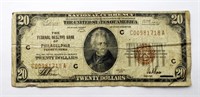1929 $20 NATIONAL CURRENCY PHILADELPHIA