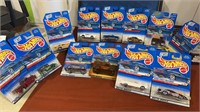 12 New Hot Wheels new on card including 1-4