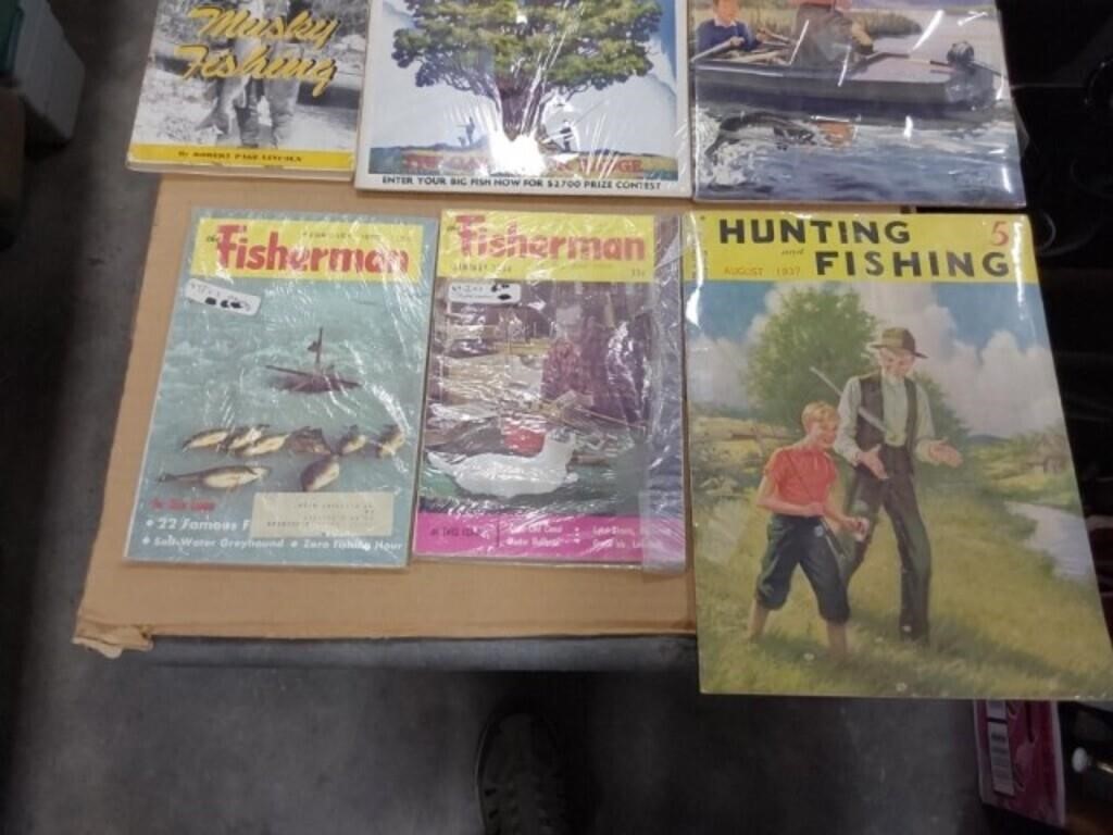 7 vintage hunting and fishing books