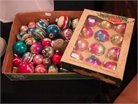 Vintage Christmas ornaments including box of 12