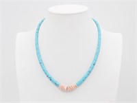 Vintage Santo Domingo Turquoise & Shell Necklace