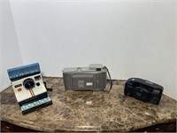 3 MISC CAMERAS POLAROID LAND CAMERA & CANON ZOOM