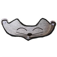 27 in. X 11 in. Gray EZ Mount Kittyface Bed