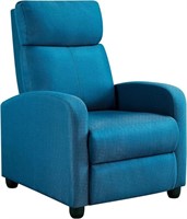 B9874  Yaheetech Recliner Sofa, Blue Linen