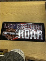 Harley Davidson. Let freedom Roar.  metal sign