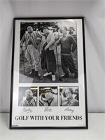 Framed Poster "Golf With Your Friends"