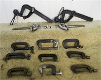 Tray lot assorted clamping tools: pr. Colt