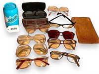 Vintage Eyeglass Frames & Leather Wallet Lot
