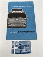 Vintage 1960 advertising, greyhound brochure and