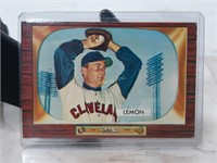 1955 Bowmen Baseball Card #191 Bob Lemon