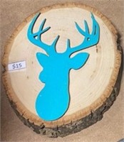 Small Tree Bark Deer Decor #3 NEW