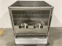 Shor-Line Stainless Veterinary Kennel w/ Wheels