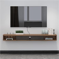 Pmnianhua Floating TV Shelf, 78'' Wall Mounted