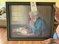 framed print "praying man" 18" x 22.5"