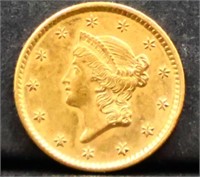 1852 $1 gold coin