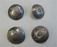 Four NA Stamped SS Buttons - Hallmarked