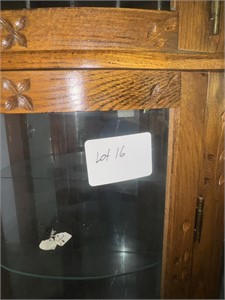 LEAD GLASS CURVED CABINET