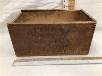 Ottumwa(Iowa) Lily Starch Adv. Wood Box, 11”W, 5