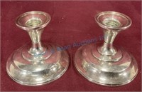 Weighted sterling candleholders