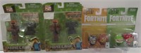 4x Sealed Toys Fortnite & Minecraft Figures