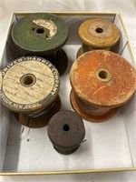 Wooden spool’s with specialty wire look at all