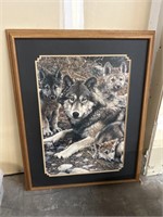 Wolves Family Framed Picture 31"x38”