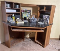 Corner Desk and Contents