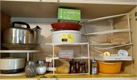Contents of kitchen cabinet section