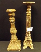 2 Tall Candleholders