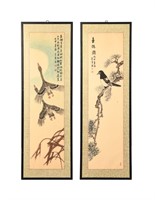 2 Chinese Paintings of Birds by Cang Yun