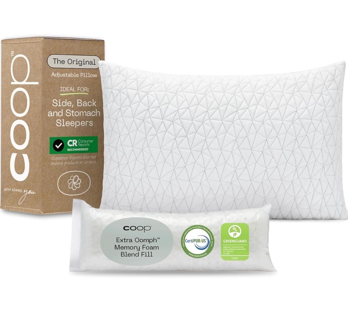 Coop Home Goods Original Adjustable Pillow,