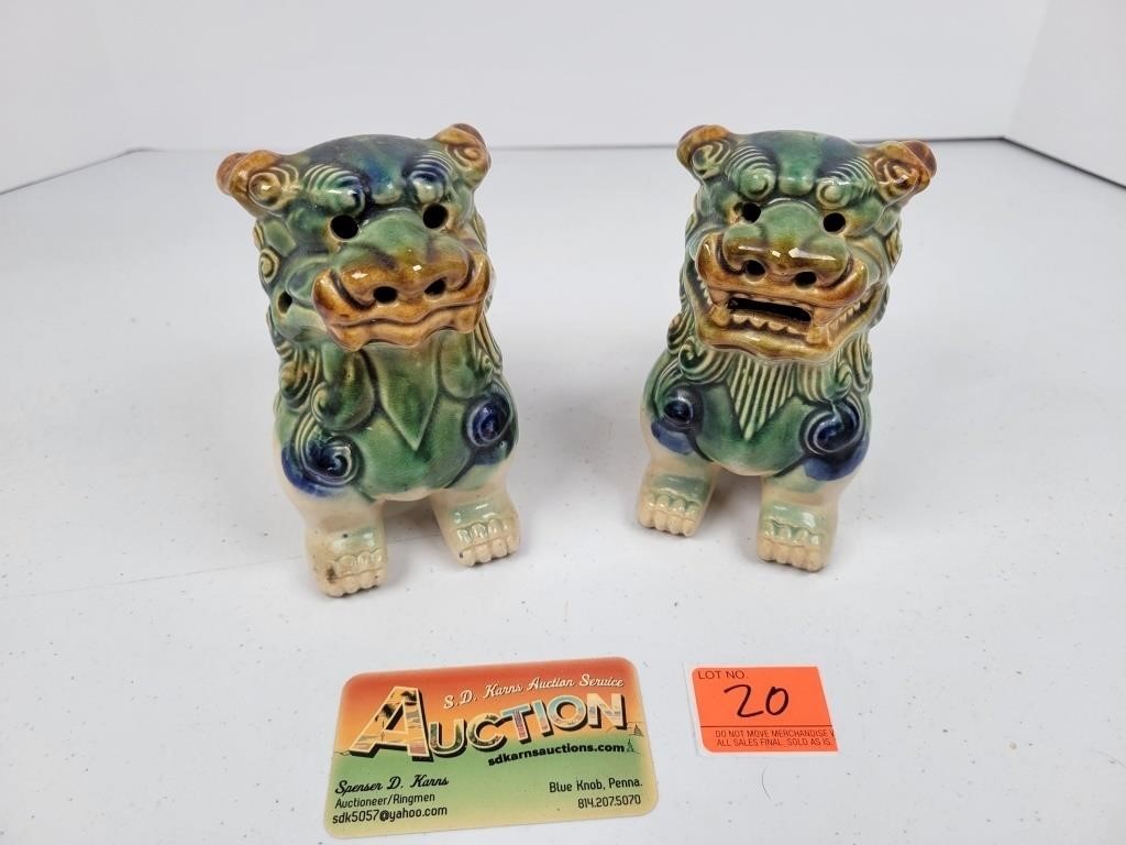Oriental Foo Dog Figurines