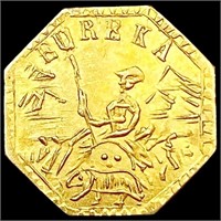 1853 Cal. Fractional Gold Quarter Eureka Coin