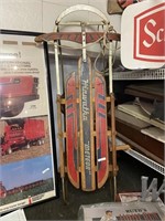 Hiawatha meteor wooden vintage sled